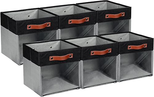 HNZIGE Contenedores de almacenamiento de 11 x 11 pulgadas, cubos de tela de 11 x 11 pulgadas, organizador de almacenamiento transparente, contenedor disponible en Yaxa Mexico