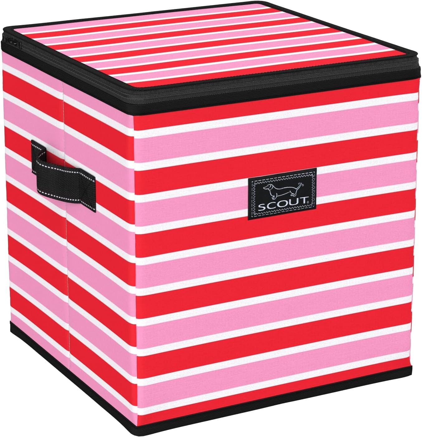 SCOUT Joy Box Collapsible Ornament Storage Bin with 48 Secure Cubbies, Zips Completely Shut, Easy to Transport