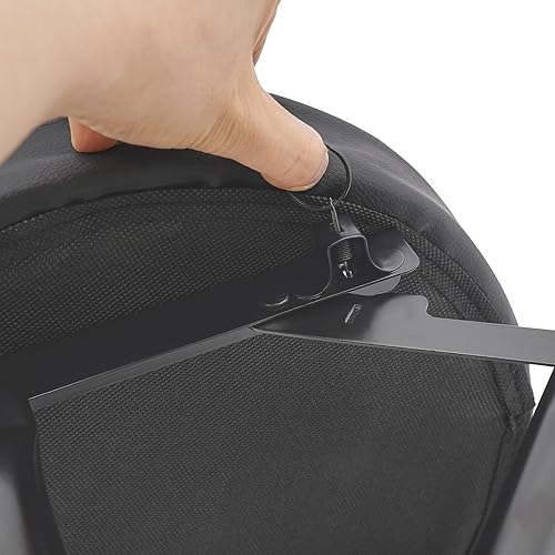 Miniatura 7 de 2PCS Portable Folding Stool, 25.6 in Cushioned Padded Folding Bar Stool with Back, Folding Bar Stool for Camping Kitchen Home Office