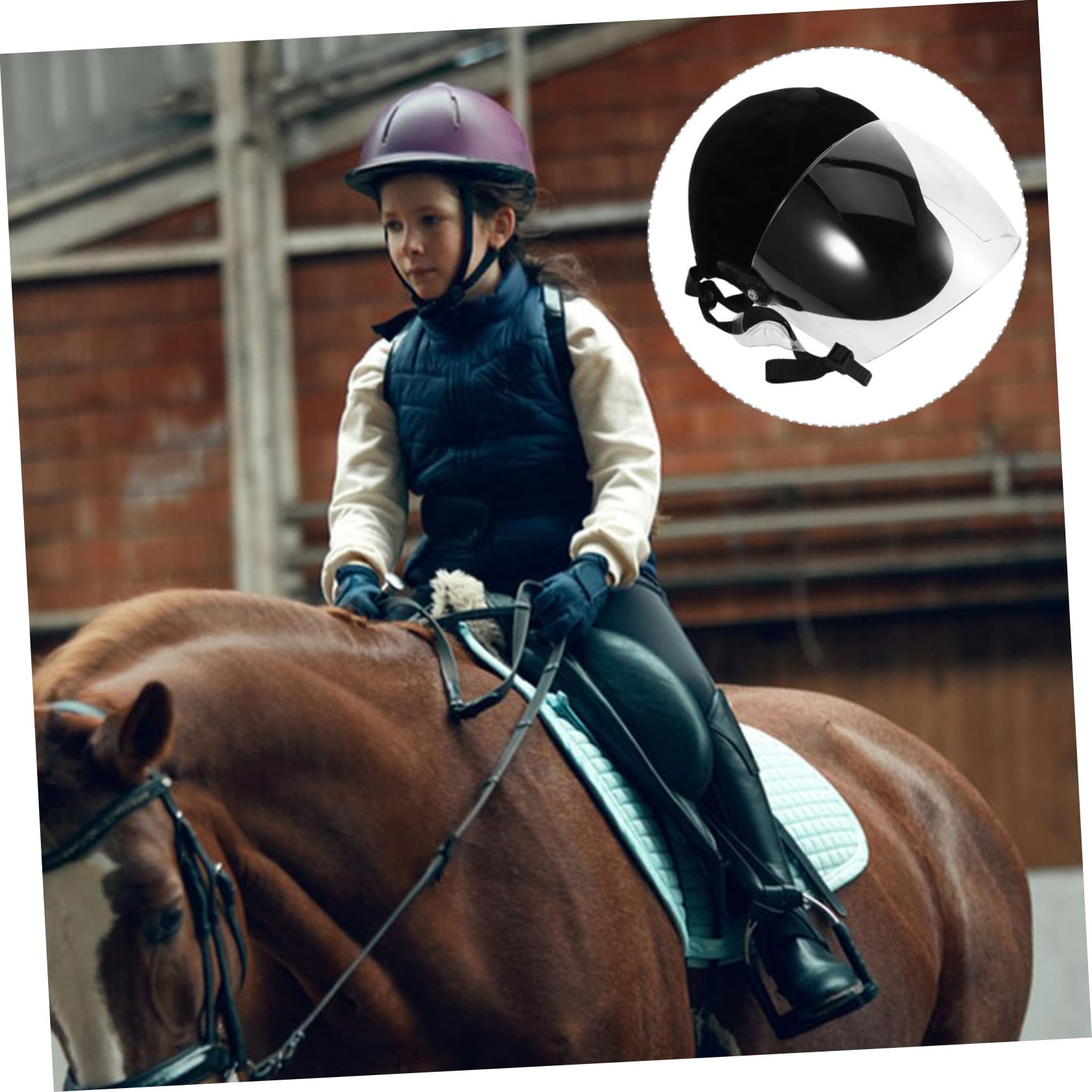 Casco Equestre Per Ragazzo Ragazza e Traspirante Protezione Sicura Per Sport All Aperto Come Equitazione e Bicicletta Design Comfortevole e Ventilato Per Attività All Aperto