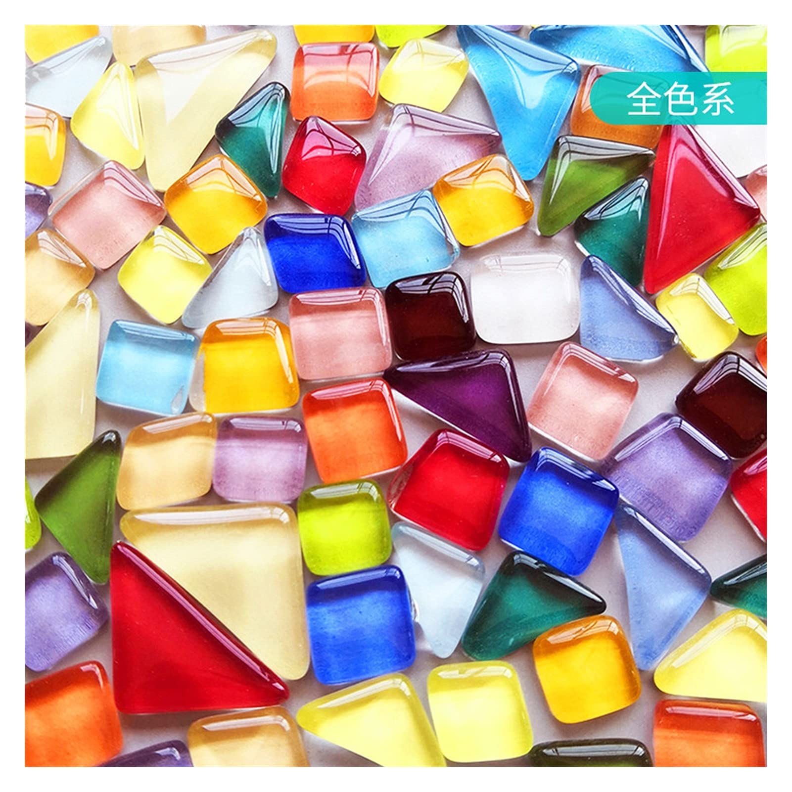 tessere di mosaico, tessere di vetro, Piastrelle a mosaico in vetro di forma irregolare da 900 g Materiali for la produzione artigianale di mosaici Piastrella for pareti a mosaico fai-da-te multicolor