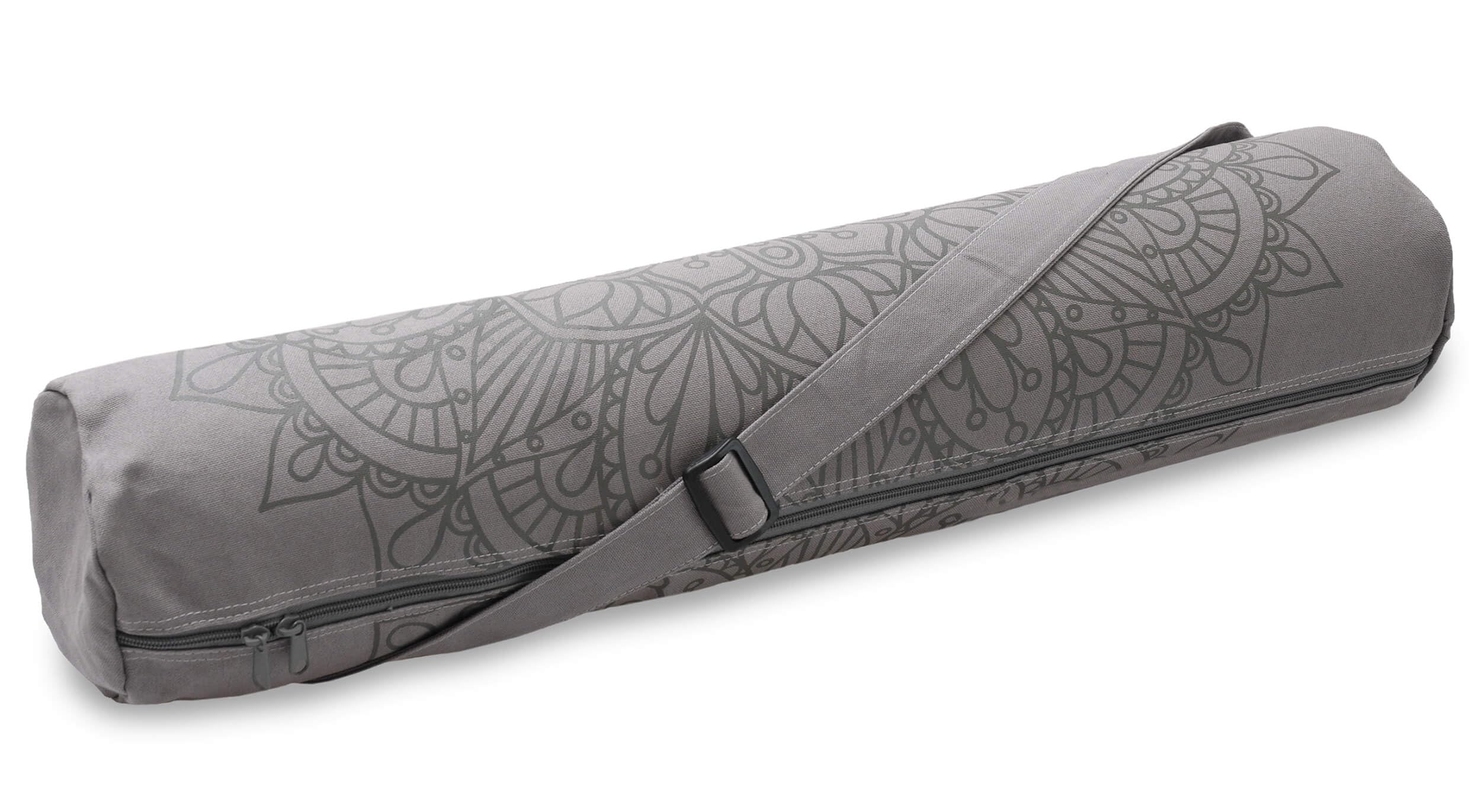 Yogatasche yogibag® basic - zip - cotton - art collection - 86 cm - lotus mandala - graphit