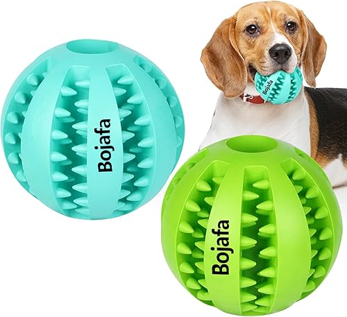 Juguetes masticables para cachorros para la dentición juguetes de goma duraderos para perros para el aburrimiento, bolas dispensadoras de golosinas
