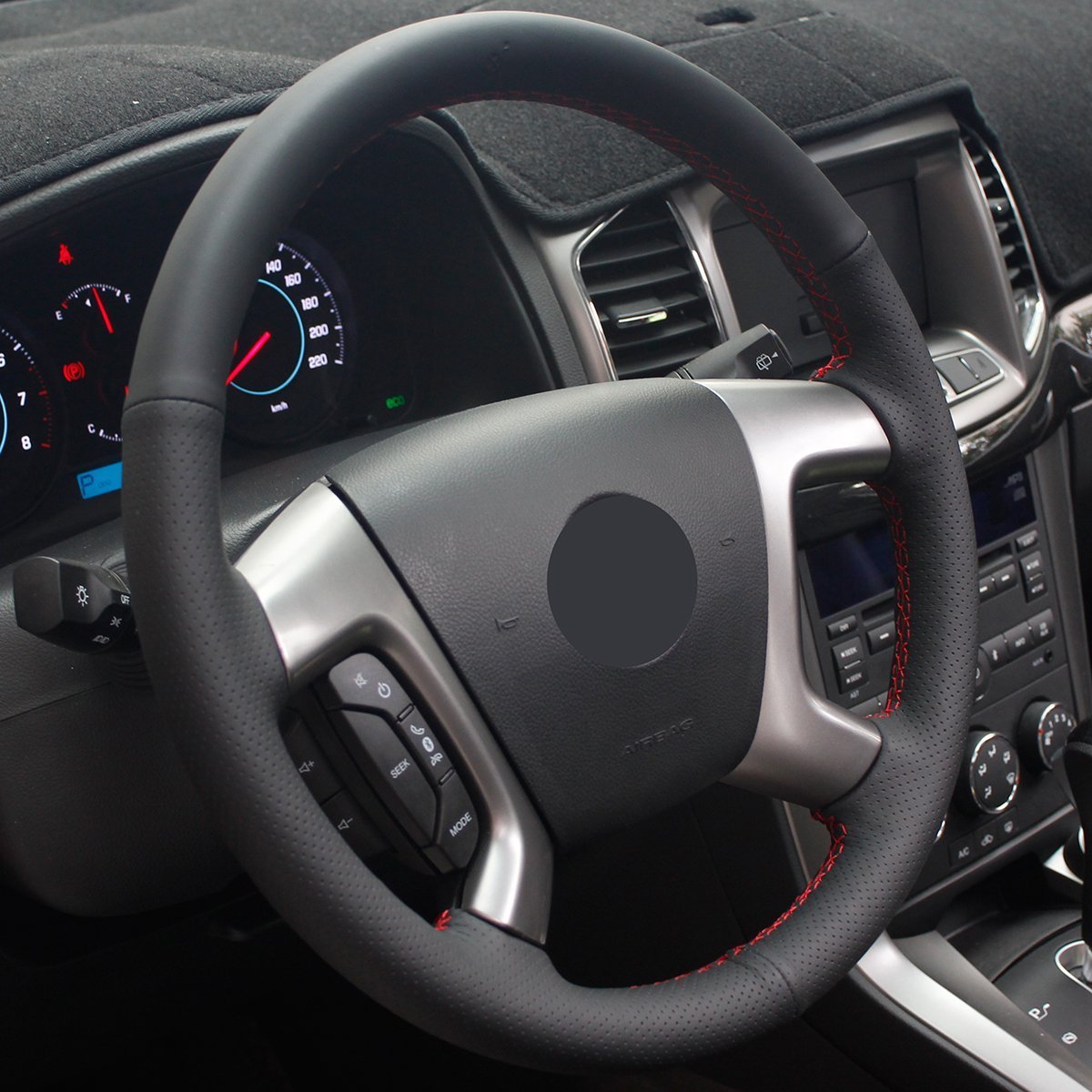 Funda De Cuero Genuino Para Volante, Compatible Con Chevy Silverado 1500/2500 2007-2014, Color Negro