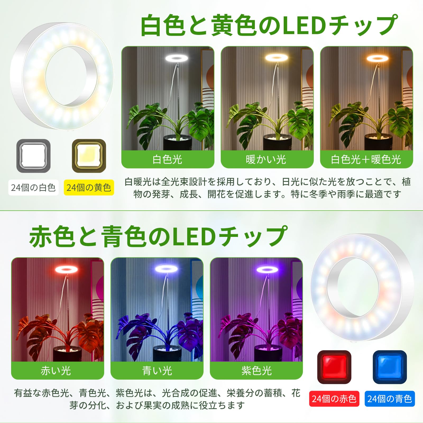 Amazon.co.jp: 雲見 植物育成ライト LED スタンド 室内栽培ライト 定時 