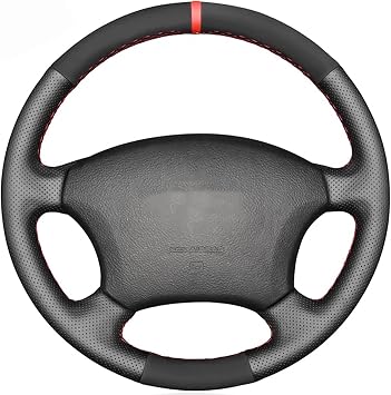 Custom Genuine Leather Steering Wheel Cover for Toyota Land Cruiser 1995 1996 1997 1998 1999 2000 2001 2002 Lexus LX450 1996 1997 / LX470 1998-2002 / Lexus LS400 1996-2000 Accessories