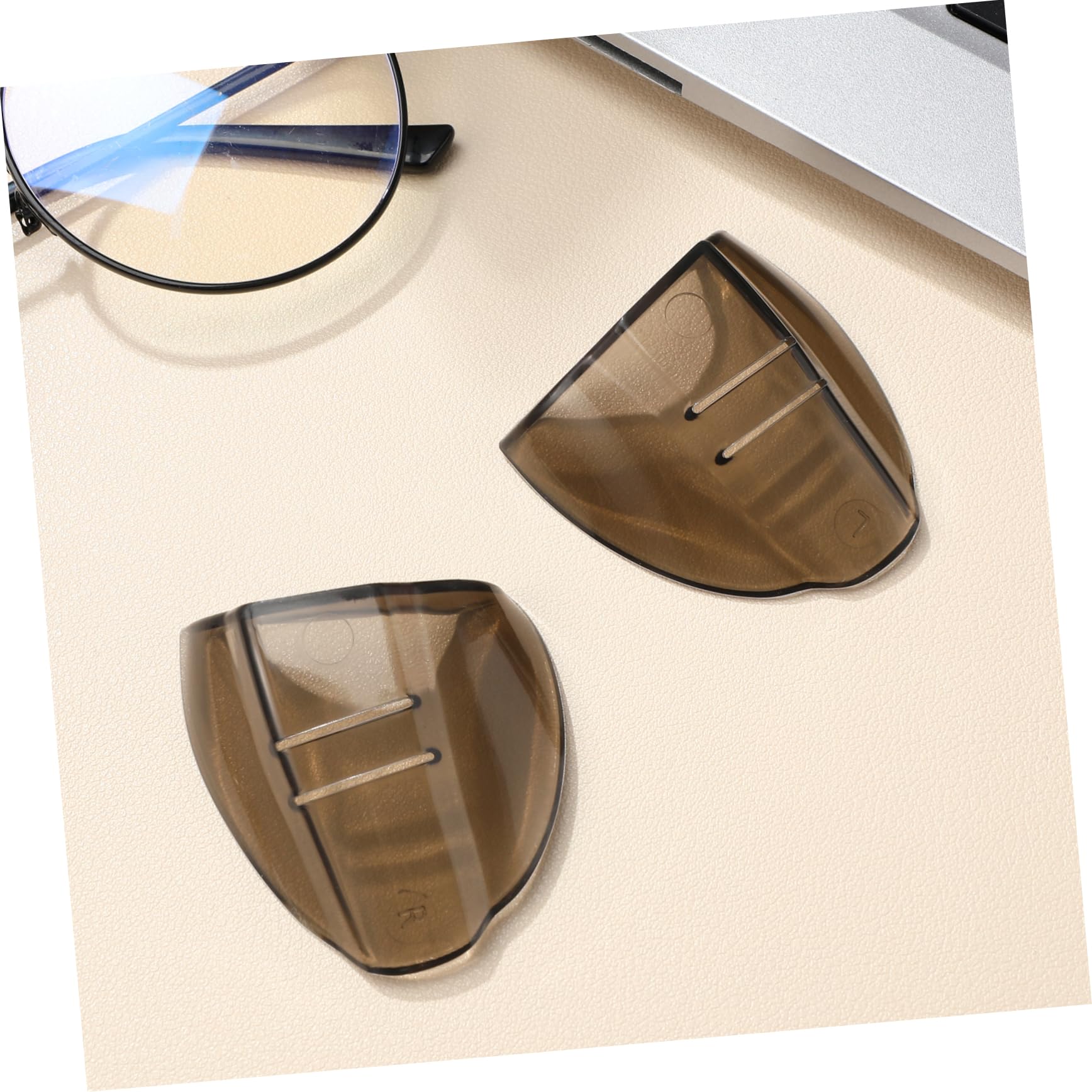 CLISPEED Protector Lateral Para Gafas De Tpu Color Marrón Oscuro, Protección Lateral Contra Salpicaduras, Ligero y Práctico Para Uso Diario, 2 Pares Por Paquete