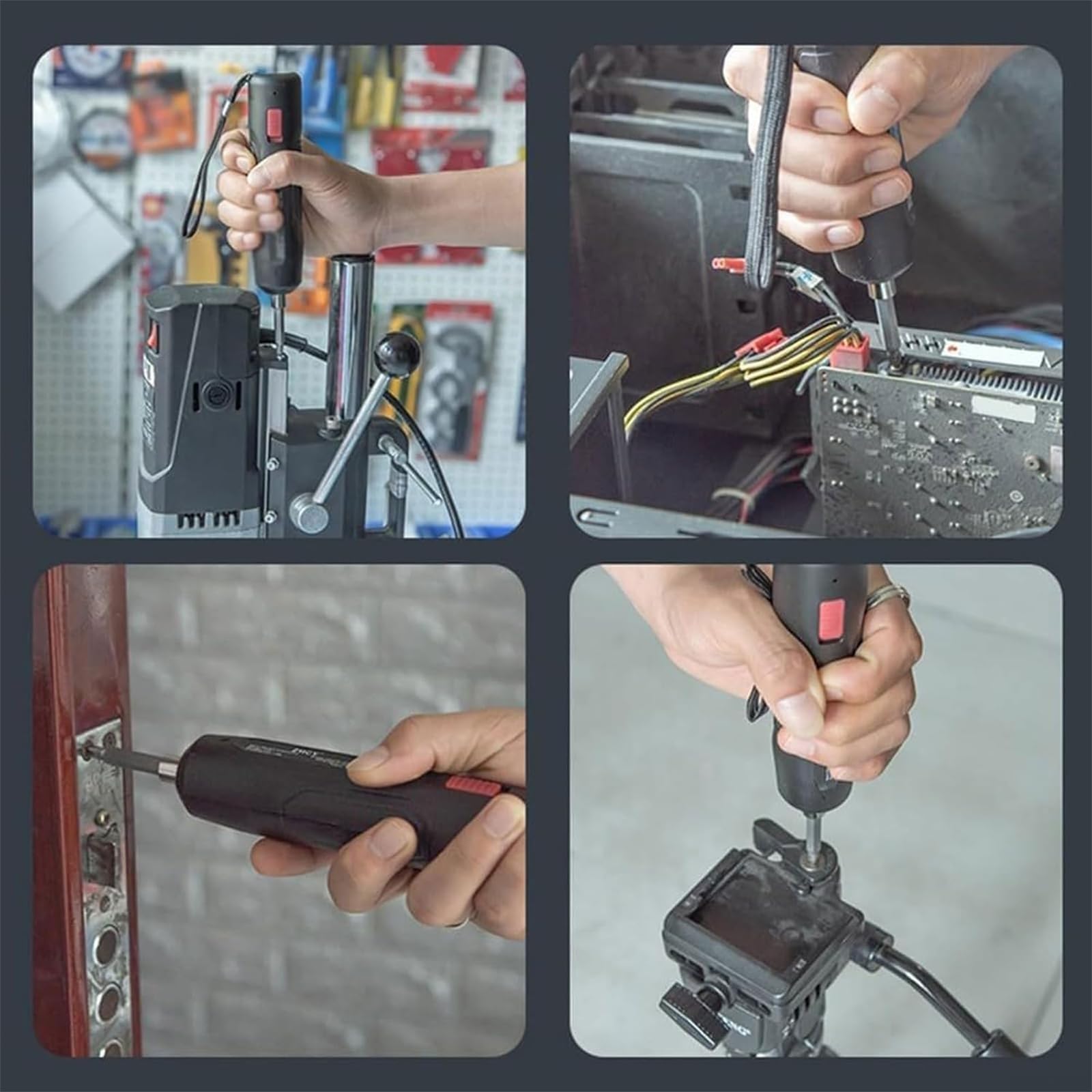 Juego de destornilladores eléctricos inalámbricos, destornillador eléctrico recargable con 12 puntas para proyectos de reparación de hogar y oficina, mini herramienta portátil