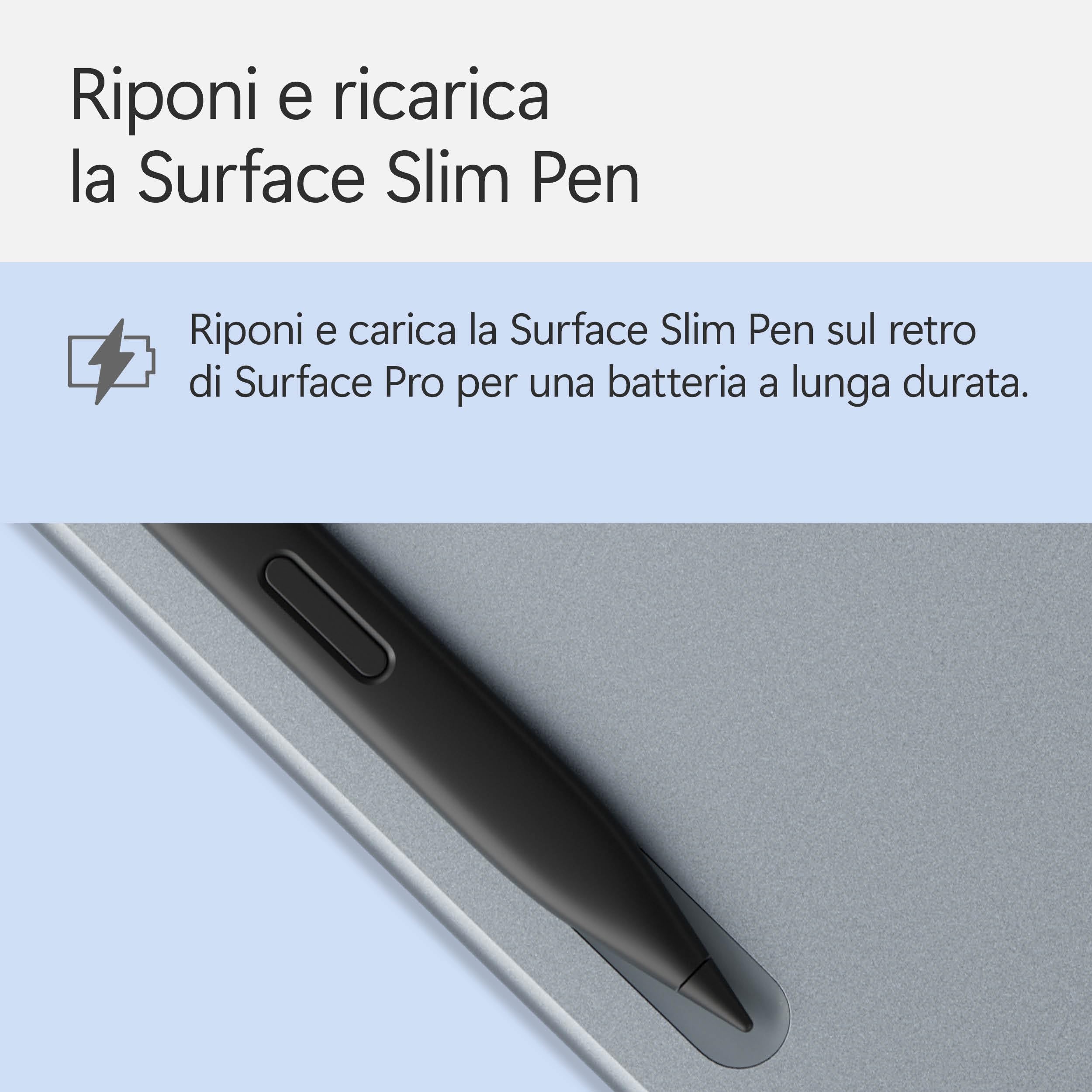 Microsoft Tastiera Surface Pro 12'' con Slim Pen | Compatibile con Surface Pro 12'' | Oceano