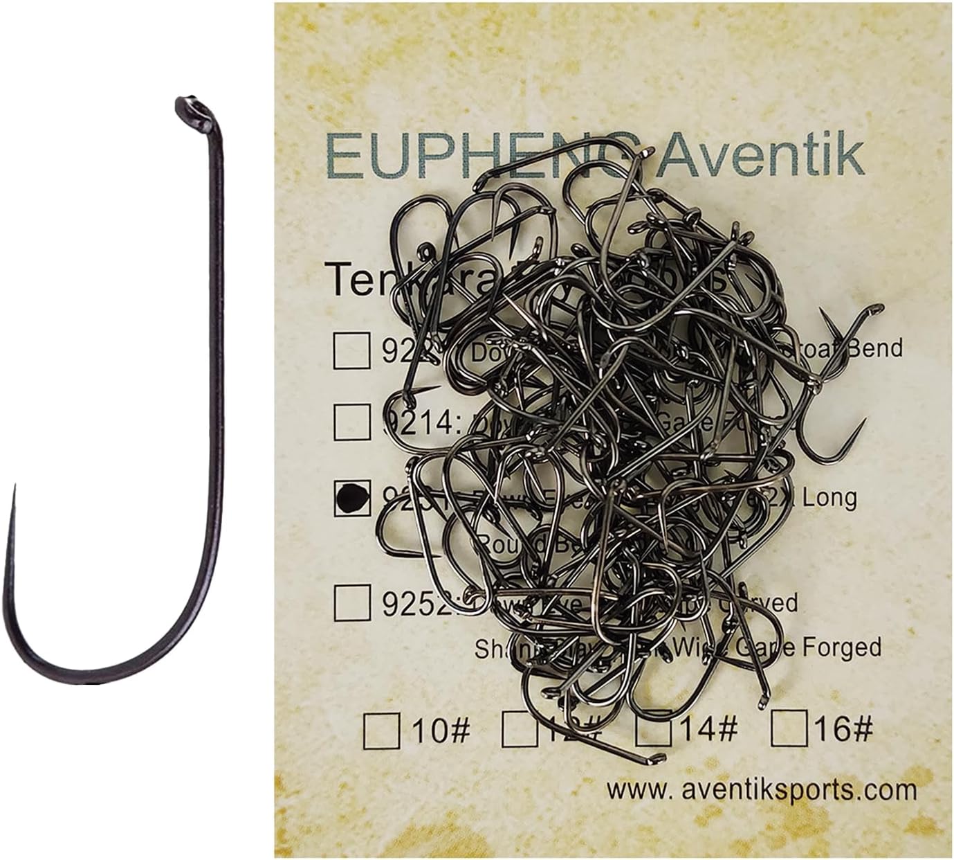Eupheng Fly Fishing Euro Nymph Competition Barbless Hooks for Fly Tying Fishing Hook Catch&Release for Dry Wet Nymph10#-16# Assortment Competition Hooks Sharpened Jig Curve Nymph