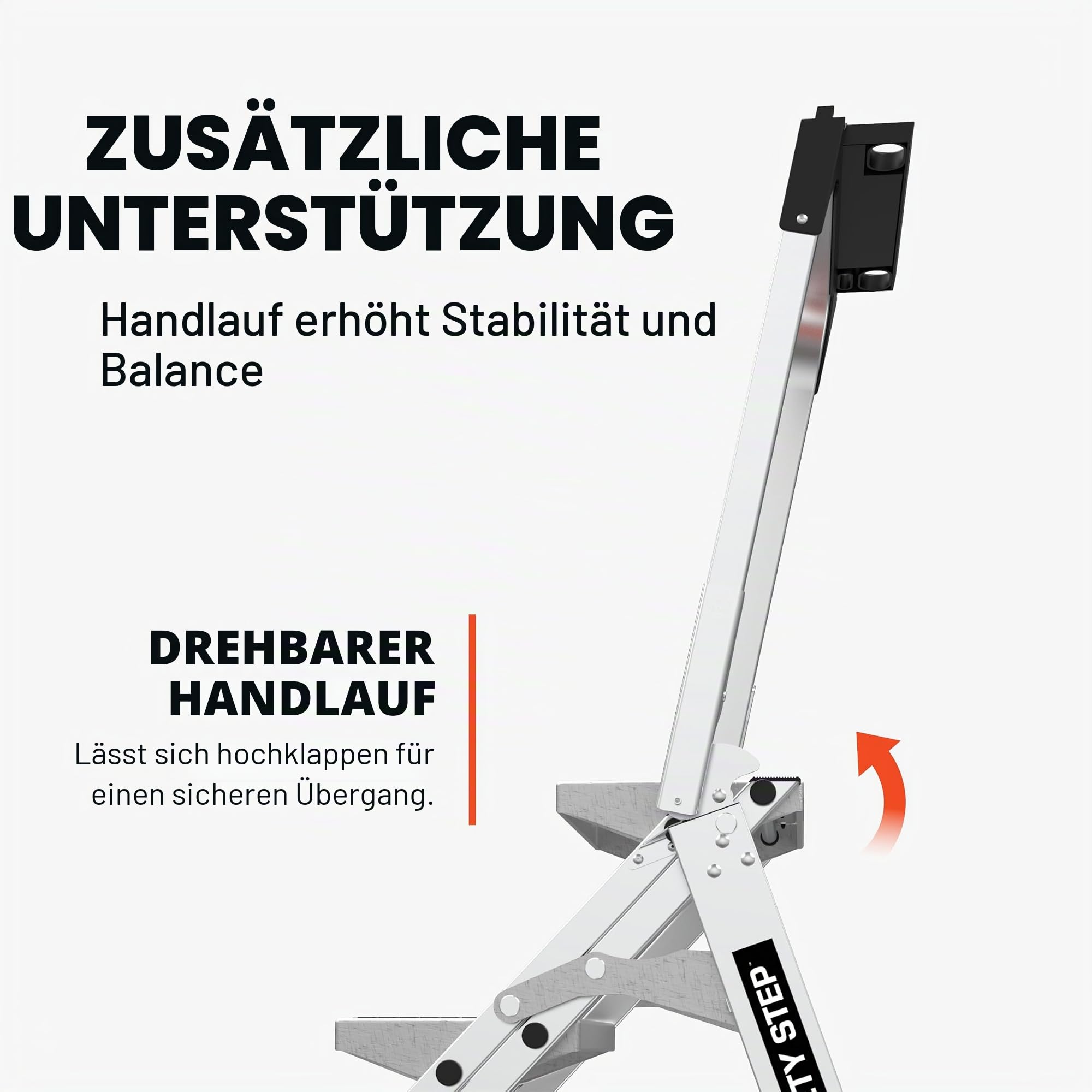 Little Giant Ladders, Safety Step, 2-Step, 2 foot, Step Stool, Aluminum, Type 1A, 300 lbs weight rating, (10210BA)
