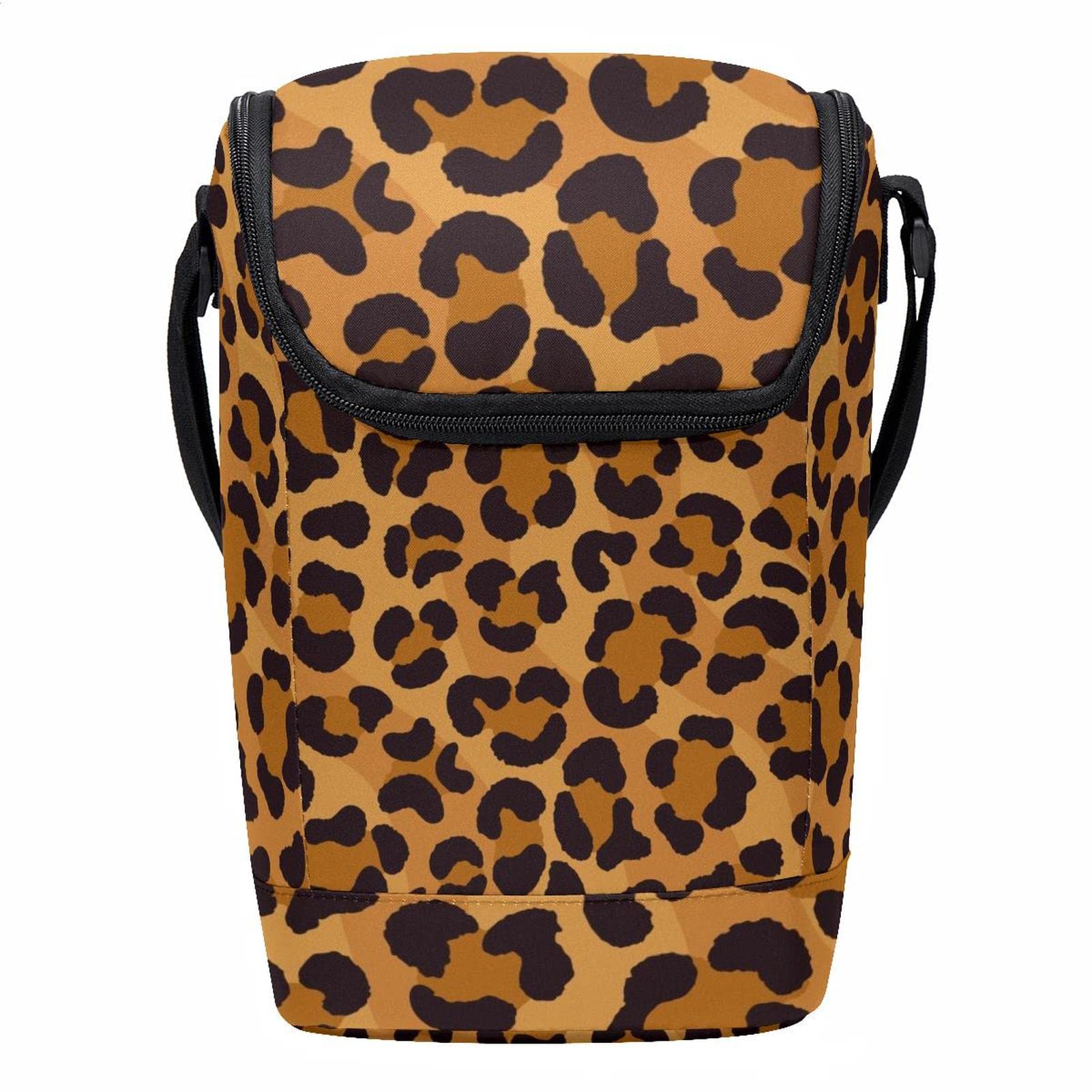 Lonchera para el trabajo con estampado de leopardo ideal para comer sano en la oficina