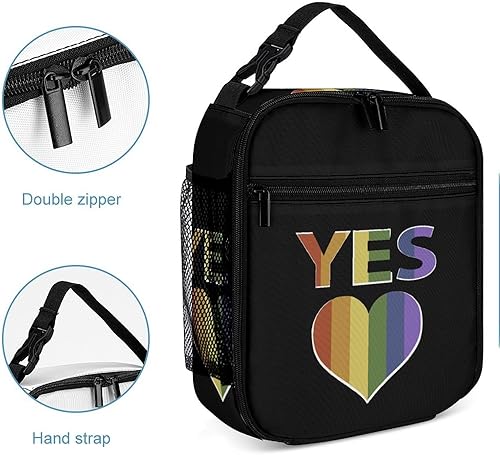 Miniatura 5 de Yes to Marriage Equality LGBTQ Insulated Lunch Bag for Women Men Reusable Lunch Box Tote Bag for Work Travel