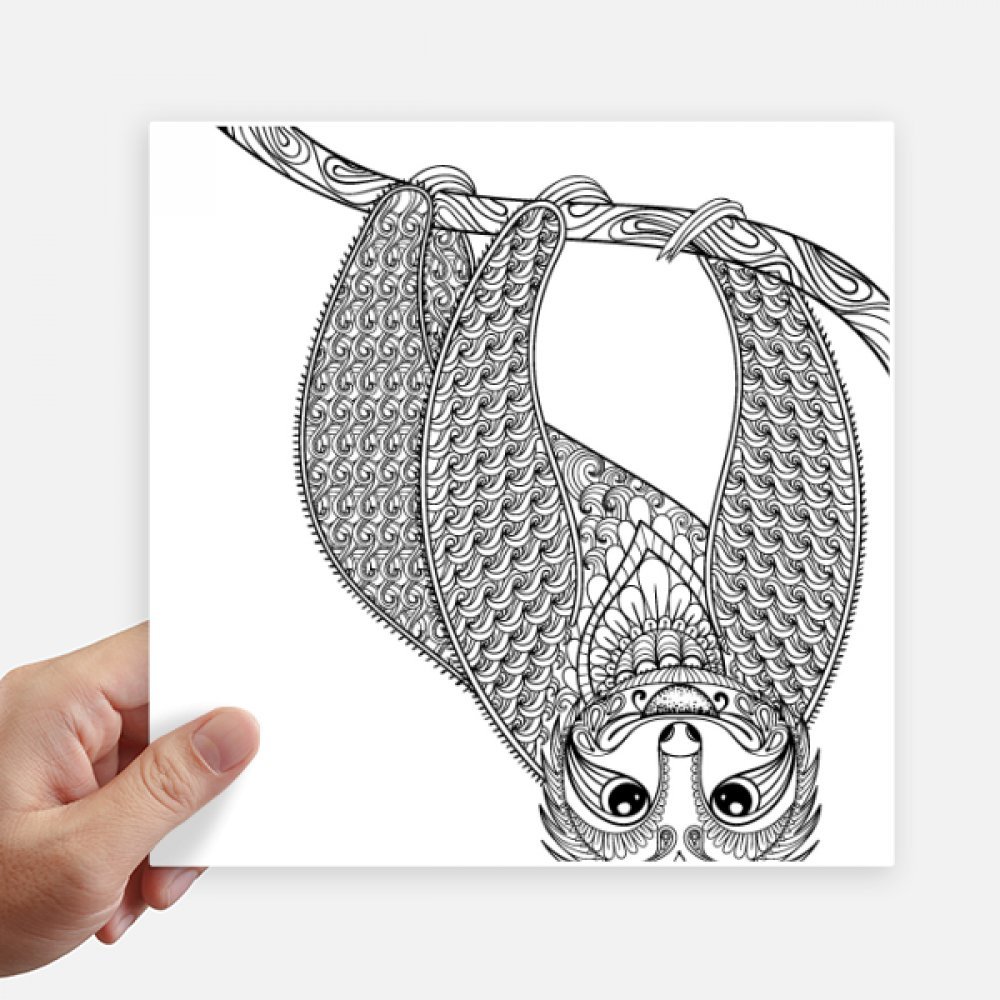 Autocollant carré 20 cm Graisse Animale Lente pour mur et ordinateur portable par DIYthinker