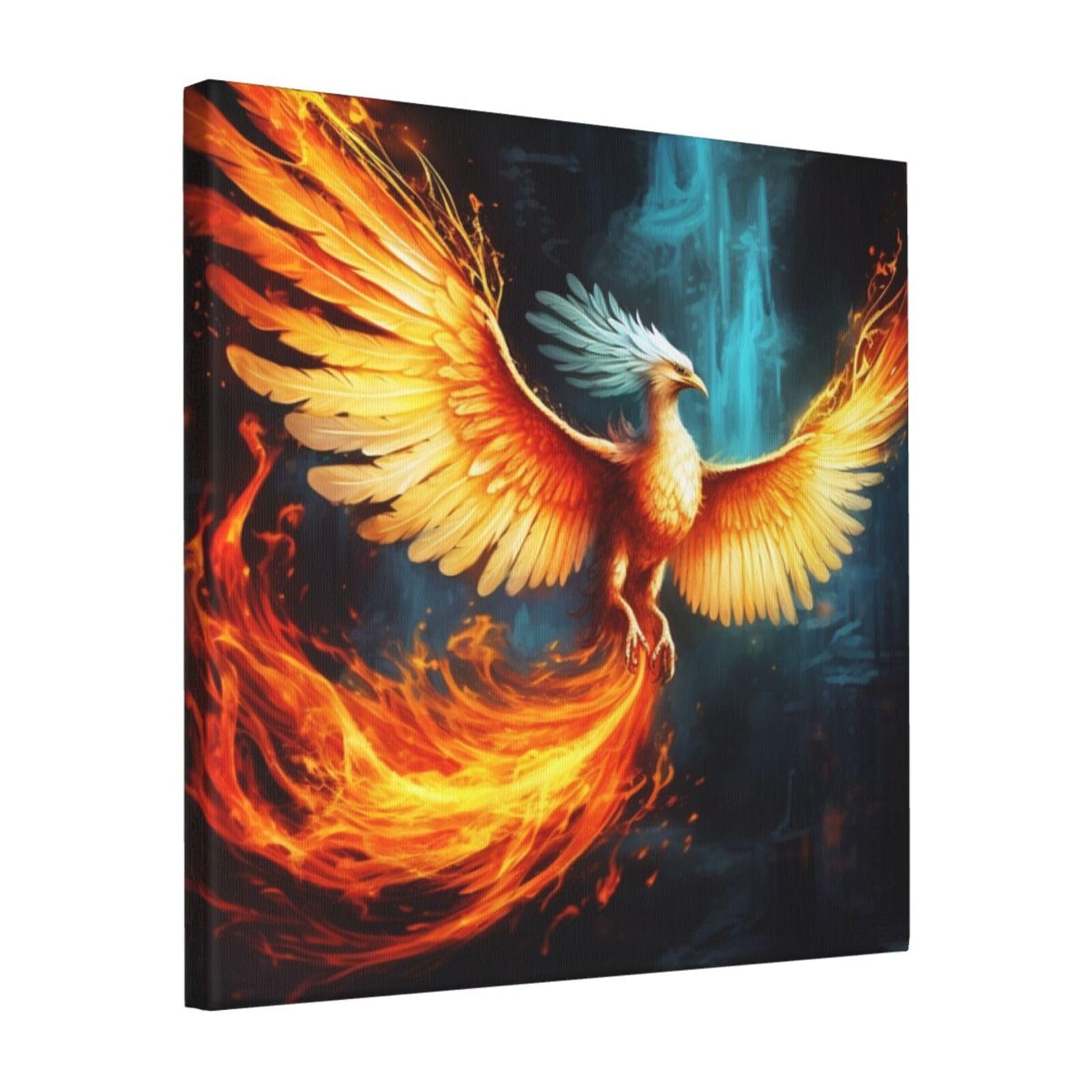 FodPand Beautiful phoenix Canvas Wall Art for Living Room Wall Decor 16"x16" Modern Artwork Painting Pictures Hanging Canvas Prints Aesthetic Wall Art for Bedroom Bathroom Office Wallart Decor
