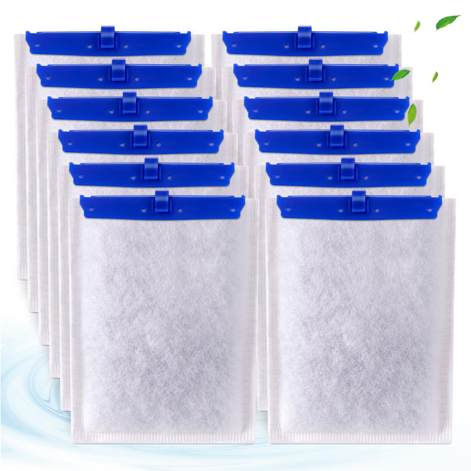12-Pack Large Replacement Filter Cartridges Compatible with Tetra Whisper Bio-Bag Filters Large Aquarium Filter Cartridges for Whisper 20i/40i /IQ20/30/45/60 PF20/30/40/60 Power Filters