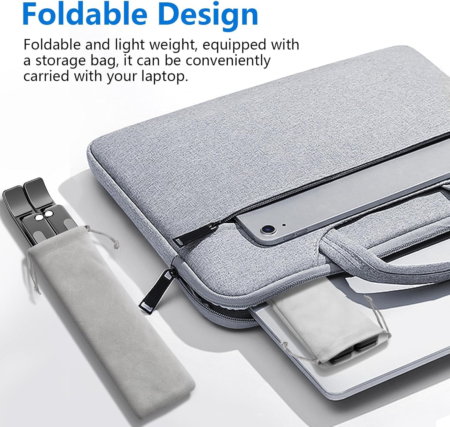 Portable Foldable Aluminum Laptop Stand | Mini Ergonomic Laptop Riser for Desk | Adjustable Cooling Stand for Every Laptop Stand (Black (7 Level Adjustment)) 9 71H9y8uSNKL. SL1500