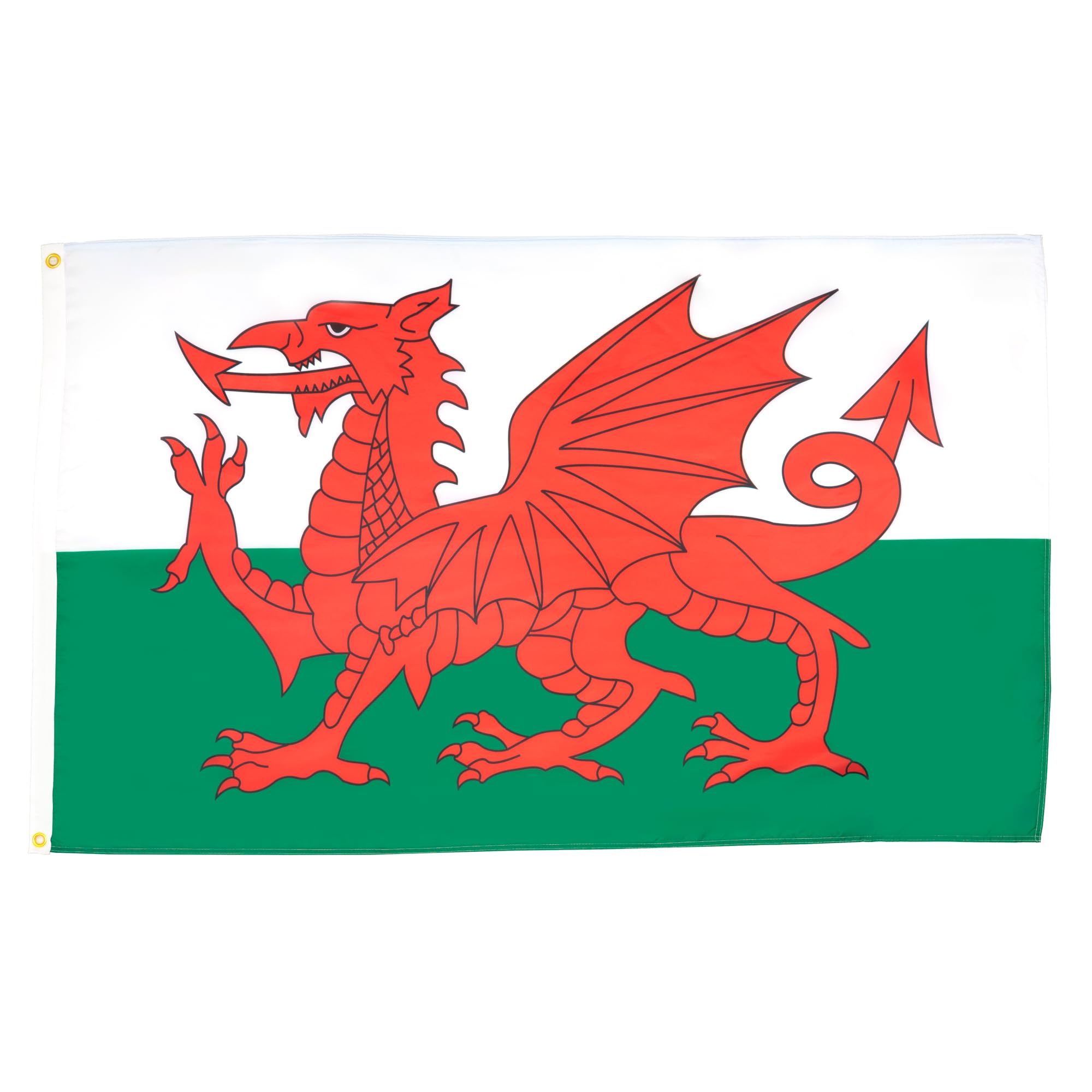 AZ FLAG - Set of 10 Welsh Flag 90 x 60 cm – Welsh Flag 100% Polyester with Integrated Metal Eyelets — image 1