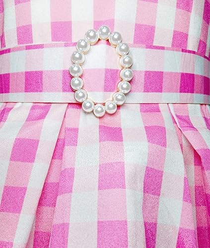 Miniatura 6 de Disfraz de cosplay rosa para niñas, disfraz de fiesta de cumpleaños de Halloween con accesorios de 3 a 12 años