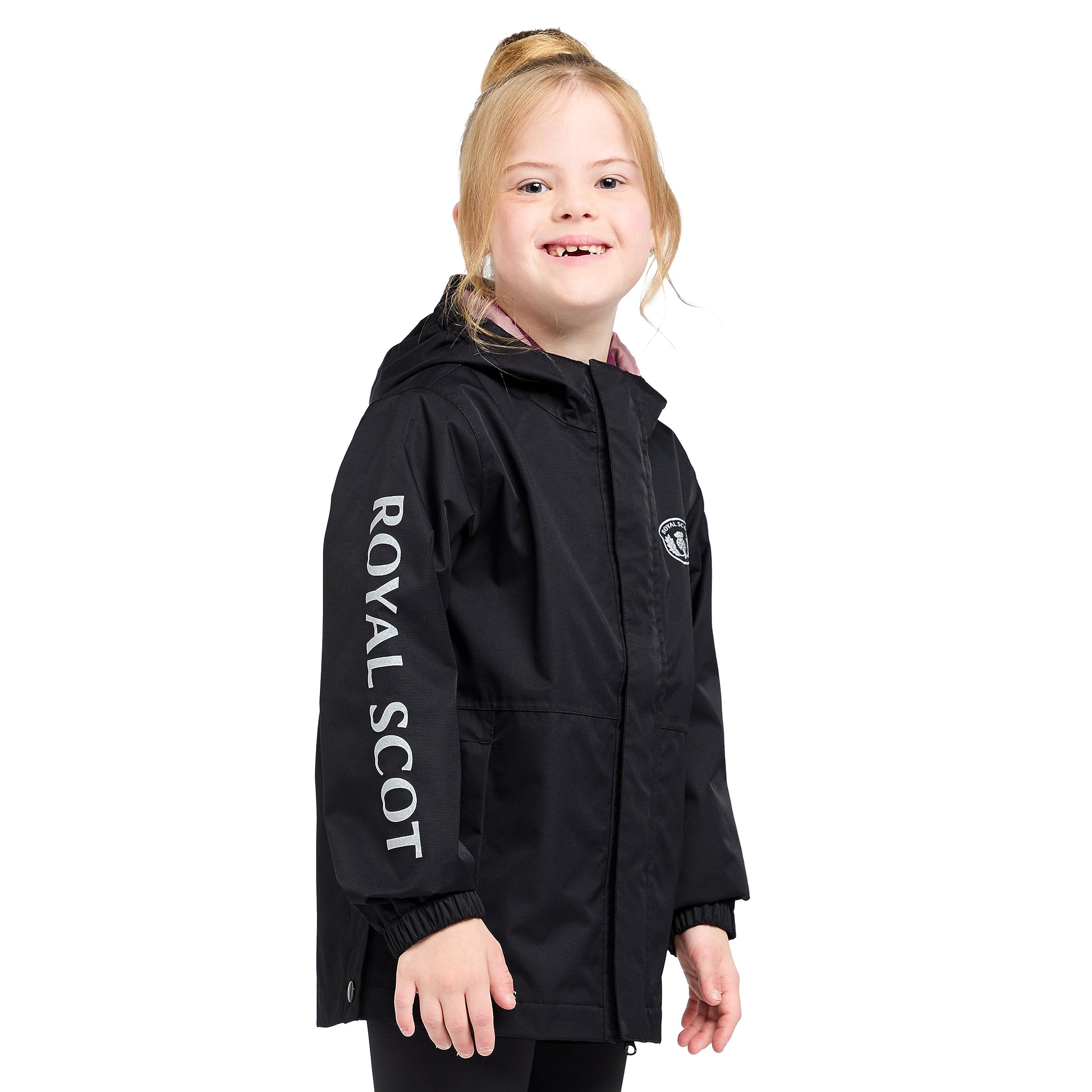 Royal Scot Crystal Black Royal Scot Kids' Willow Waterproof Jacket, Kids' Equestrian Clothing (13 Years, )