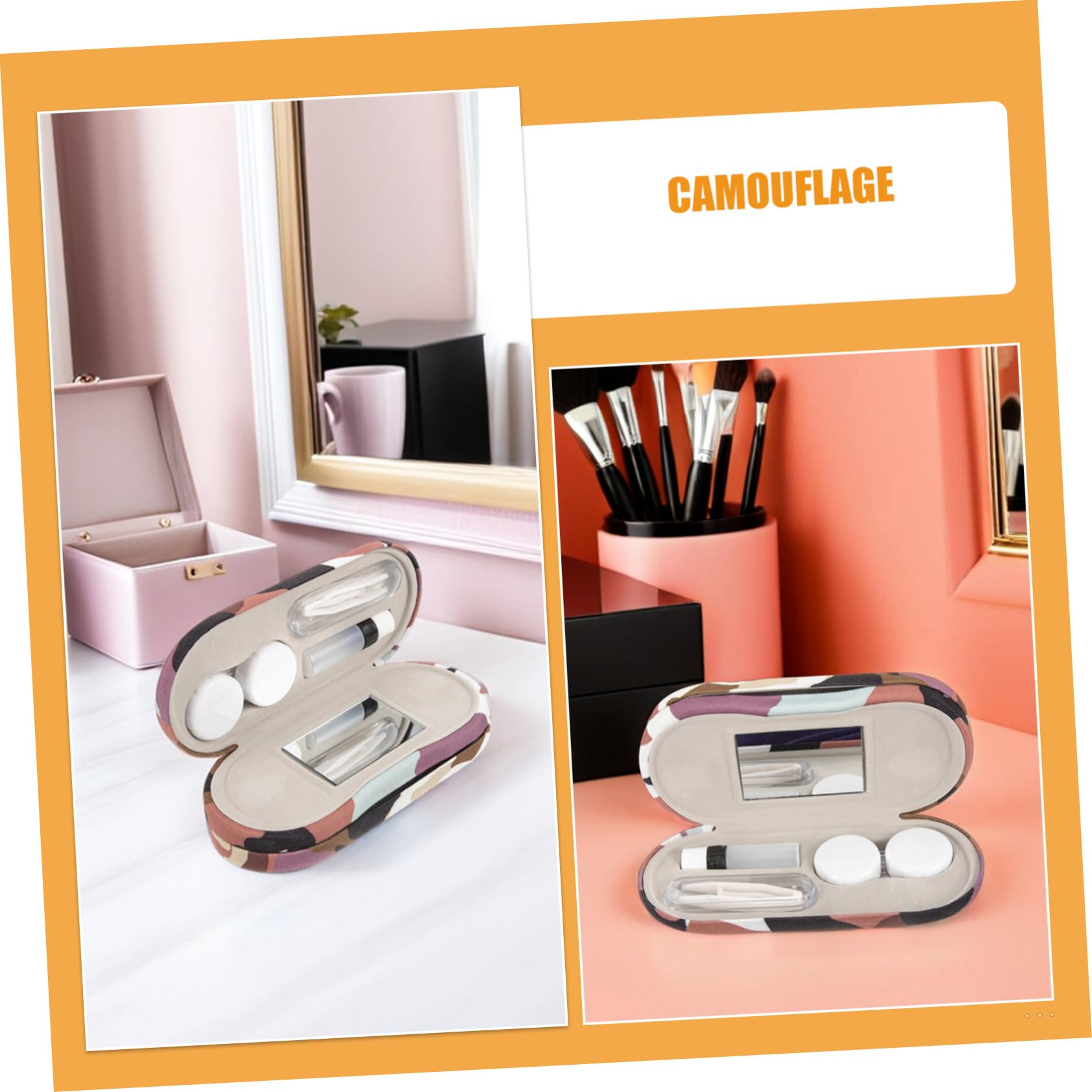 Vaguelly 2ensembles Étui à Lunettes Double Boîte Rigide pour Soleil Protection Compacte avec Compartiments Séparés pour Organisation Facile