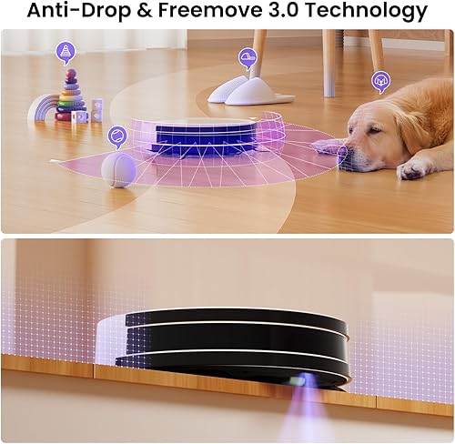 Miniatura 3 de OKP Robot Aspirador K5B, Super Delgado, Succión Potente, Horarios de Limpieza, Autocargable, Aspiradoras Robóticas con Control Wi-Fi/App/Alexa