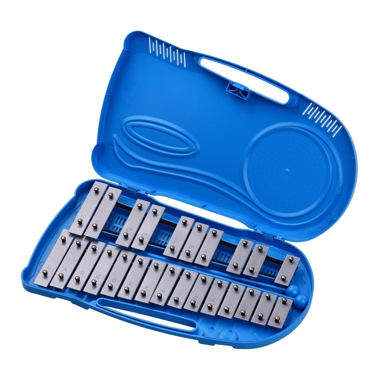 Xilofono Professionale Strumento A Percussione Xilofono Glockenspiel Da 25 Note Con Custodia In Plastica 2 Bacchette
