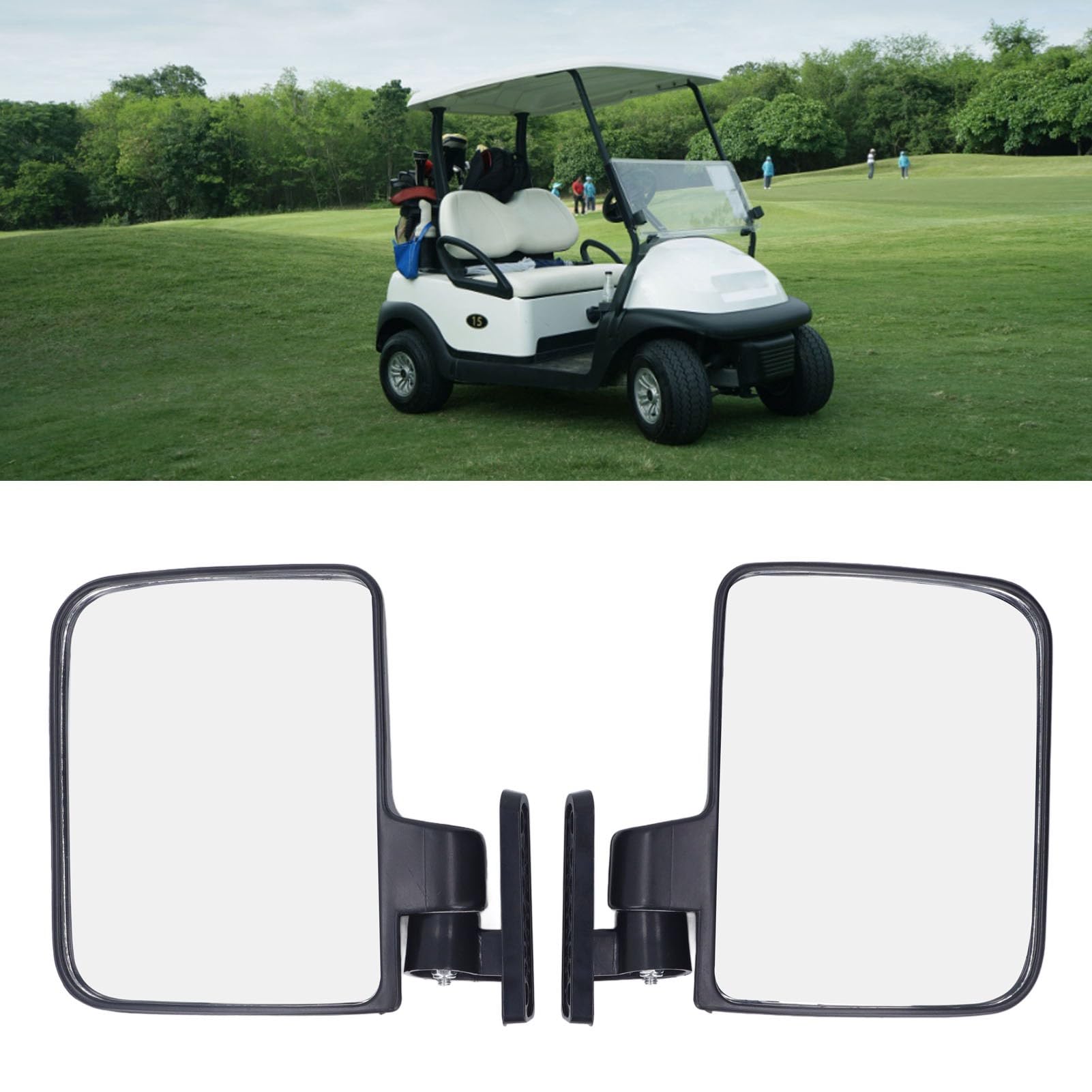 Uniwersalne przezroczyste lusterka wsteczne do wózka golfowego 180° HD