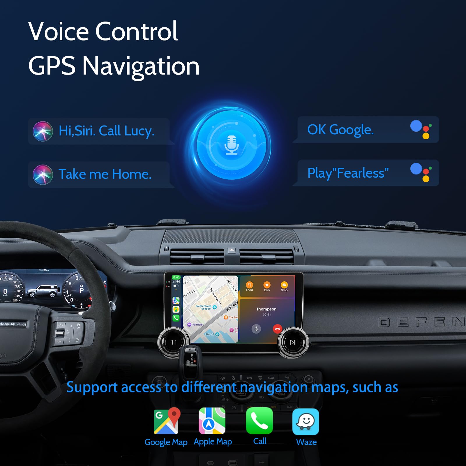 Haudio 2 DIN Autoradio,con Wireless CarPlay e Android Auto,10,1 pollici CarPlay audio,controllo vocale con telecamera di retromarcia, Bluetooth 5.0, GPS navigazione, Mirror Link