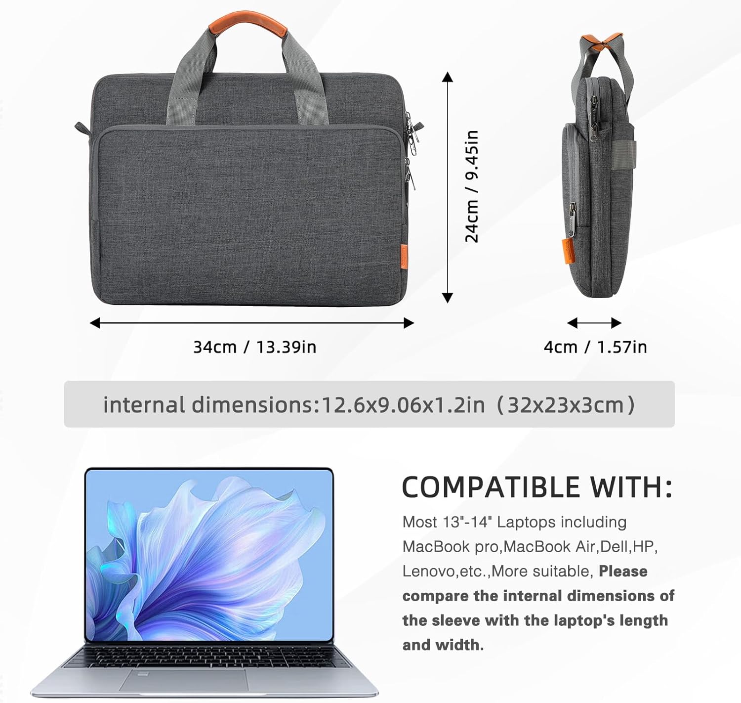 Laptop Sleeve Case Bag Compatible with MacBook Air Pro, 13-14 inch Notebook, Compatible with MacBook Pro 14 inch M4 M3 M2 M1 - Image 4