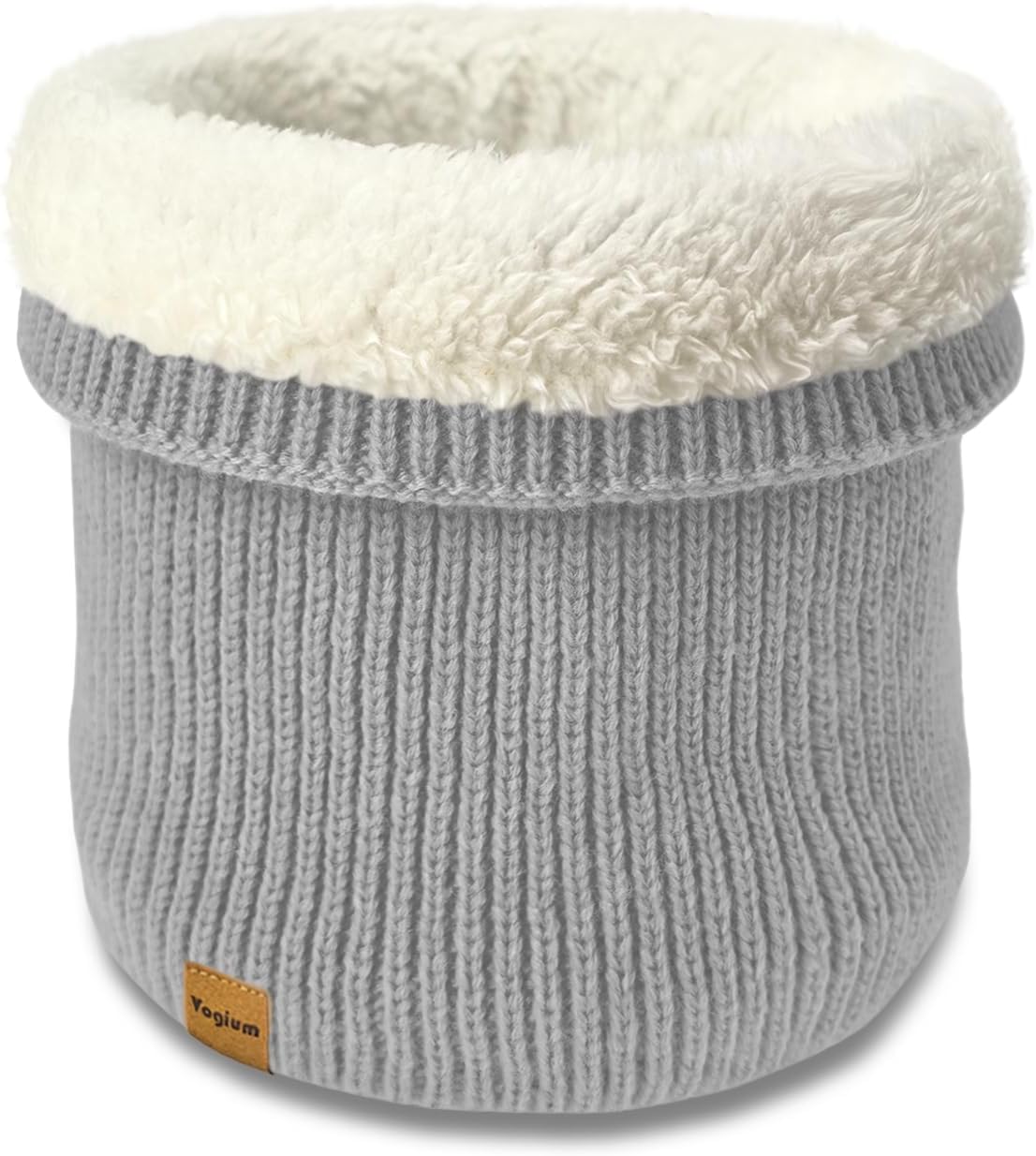 Unisex Kids Fleece-Lined Ribbed Thermal Knit Neck …