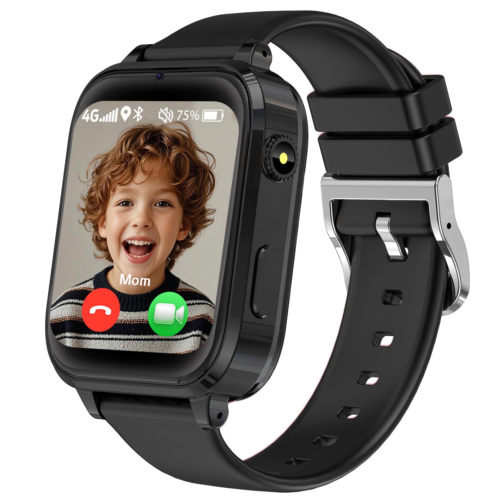Montre Connectée Enfant GPS, 4G Montre GPS Enfant pour Garçons Filles | Chat Familia,SOS,Mode Classe,Appels Vidéo,Chat Vocal,Téléphone,Podomètre, IP68 Étanche