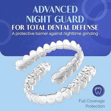 Huzayl Night Mouth Guard for Teeth Grinding - Custom Moldable Mouthguard for Sleeping - Dental Guard Nighttime Protection for Teeth (Pack of 4)