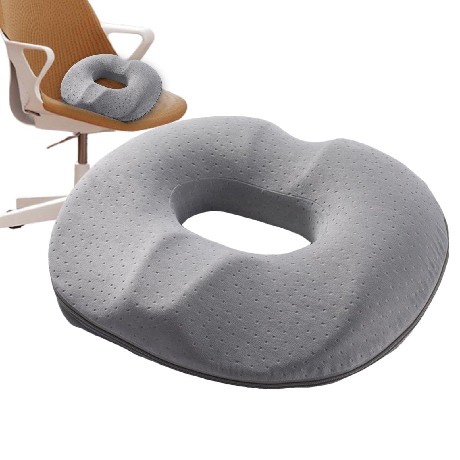 Coussin de coccyx respirant en forme de donut pour un soulagement optimal assis