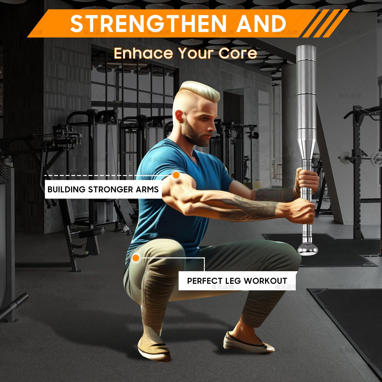 Adjustable Dumbbell Adjustable Macebell / Clubbell Set - 6-in-1 Steel ...