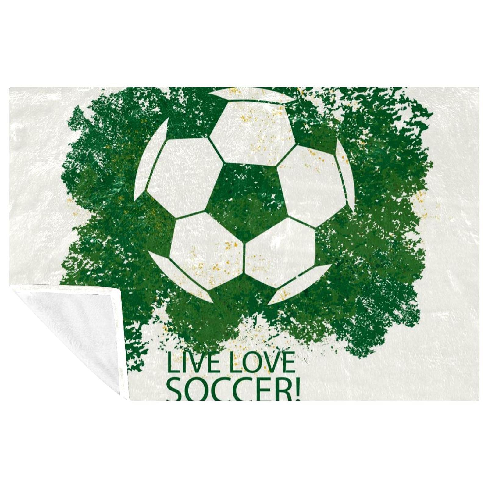 Couverture football douce 150x100 cm plaid lit et canapé