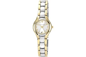 Two-Tone Women's 3ATM Water Resistant Stainless Steel Band Date Function Silver Dial...