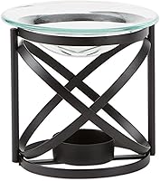 Zingz & Thingz Orbital Art Deco Oil Warmer - Metal Glass Essential Oil Diffuser, Made in USA, 3.5 Inch Compact Design