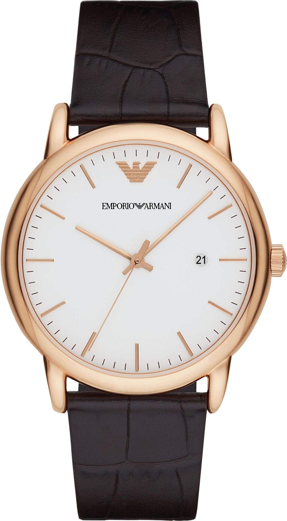 Emporio Armani Automatic Self-Winding Dress Watch with Stainless Steel Or Leather Band