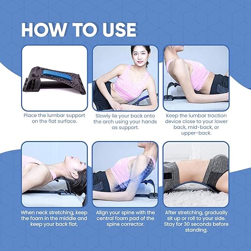Miniatura 7 de Estirador de espalda baja y estirador de cuello paquete de 2  Estirador de espalda  Estirador de espalda para aliviar el dolor  Dispositivo de