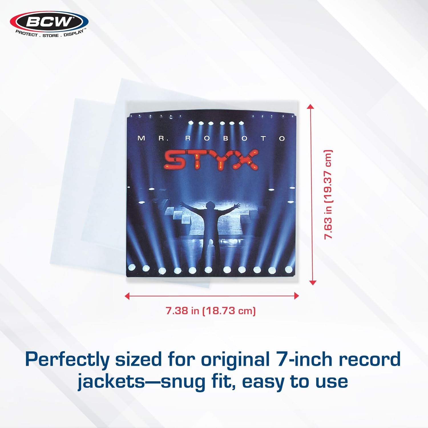 BCW 4 Mil Record Sleeves (7 Inch) | Clear Polypropylene Vinyl Album Protectors for 45 RPM | Archival Quality, Acid-Free Design | Premium Outer Sleeves for Storage of Your Vinyl Collection