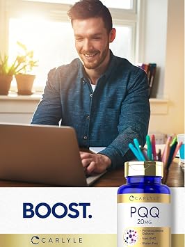 Carlyle PQQ Supplement 20 mg | 60 Capsules | Non-GMO and Gluten Free