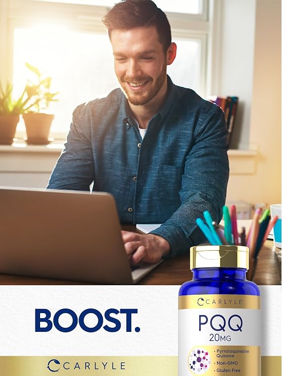 Carlyle PQQ Supplement 20 mg | 60 Capsules | Non-GMO and Gluten Free
