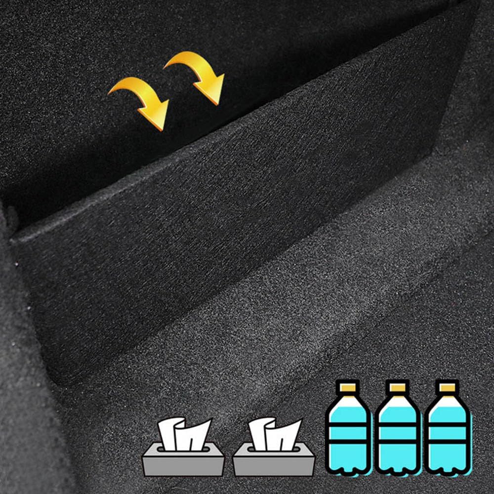 2Pcs Car Rear Trunk Organizer Side Divider for Toyota RAV4 2020-2025, Auto Trunk Storage Organizer Side Baffle Board Self-Adhesive Car Trunk Side Organizer Divider