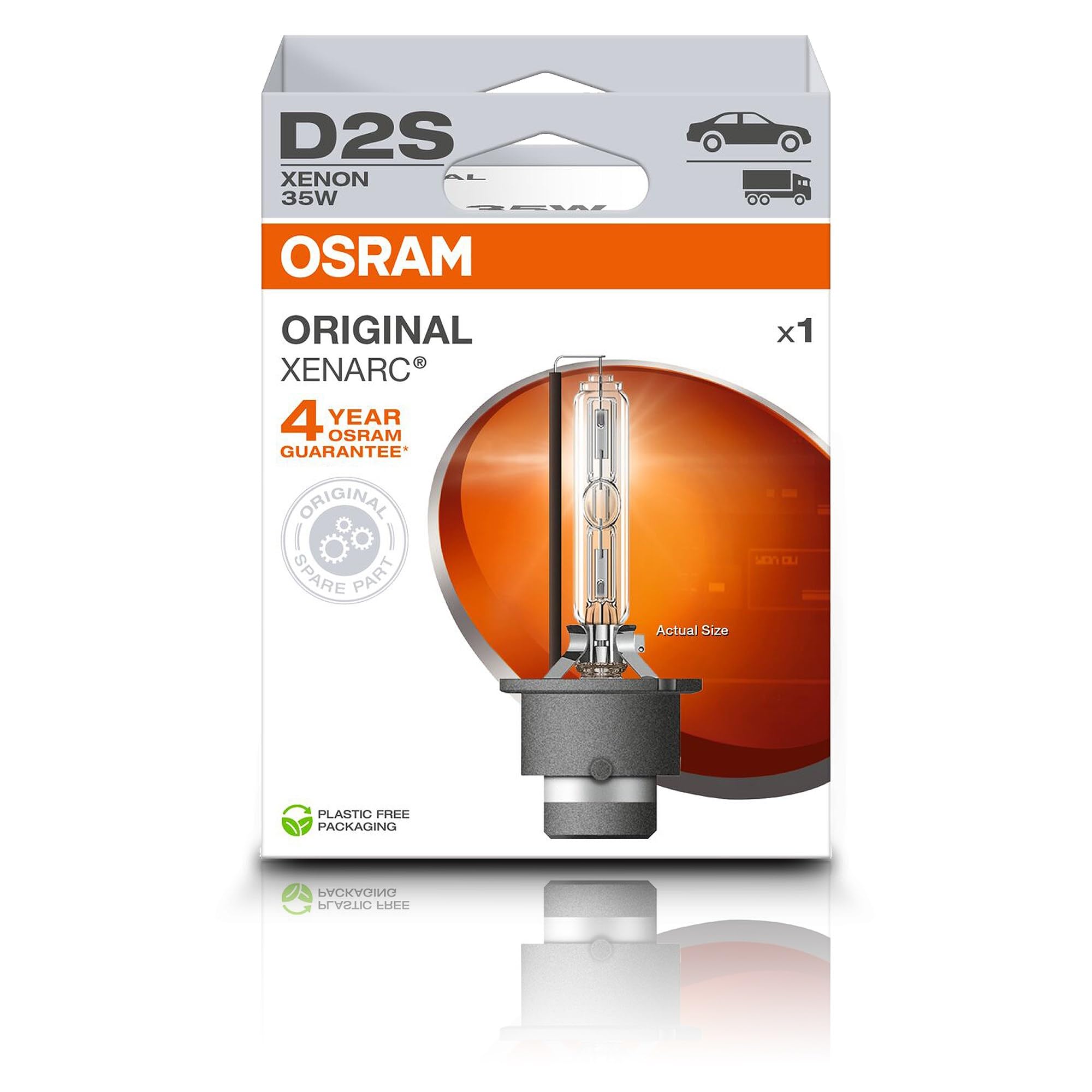 OSRAM XENARC ORIGINAL, D2S, lámpara de faro de xenón, 66240-1HB, 1 lámpara