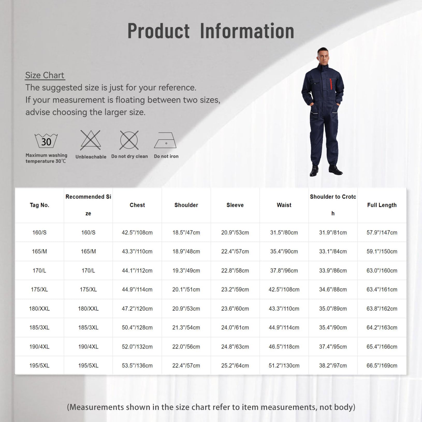 Freebily Homme Combinaison de Travail avec Multi-Poches Fermeture éclair Col Moutant Bandes Réfléchissantes Uniforme Workwear S-5XL