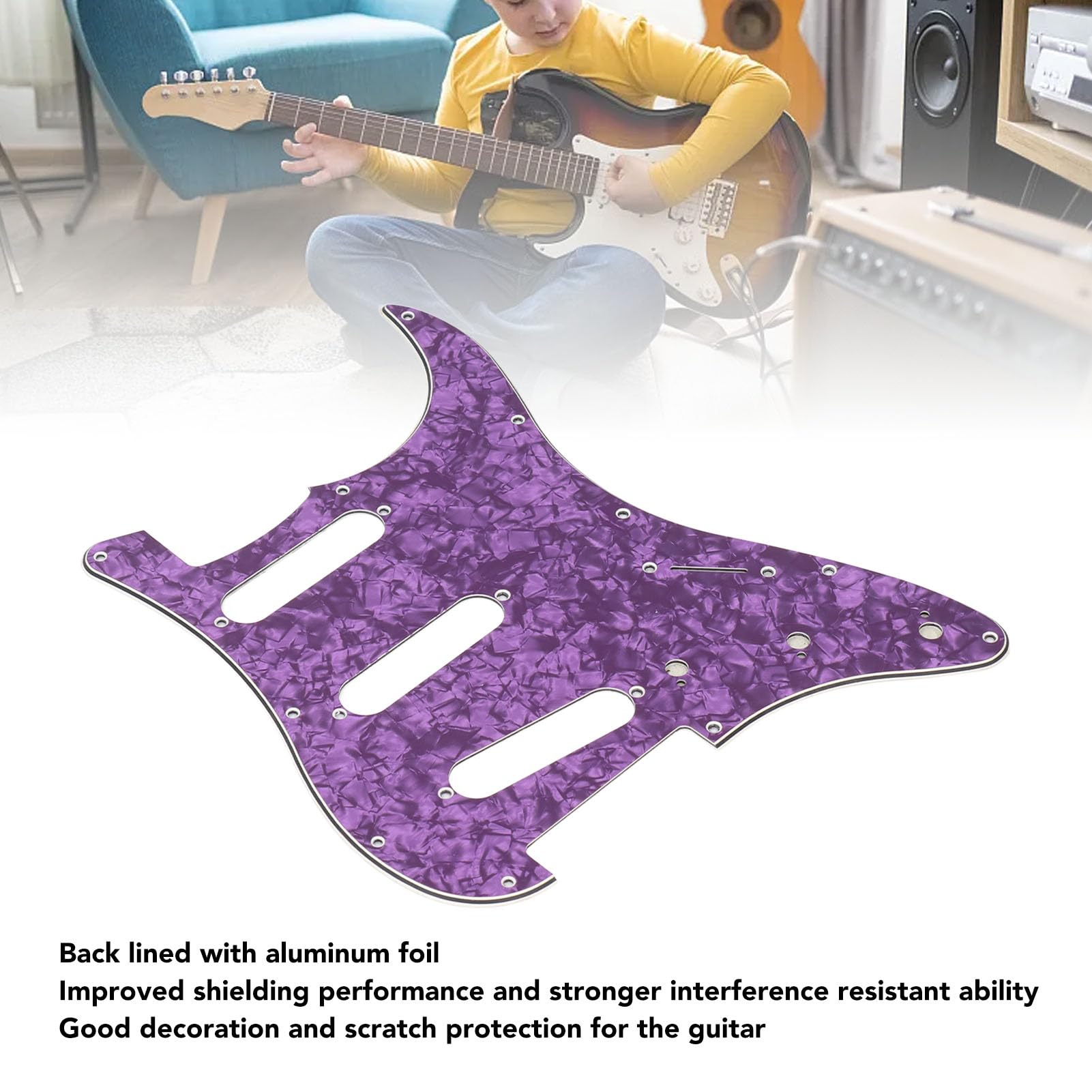 Amazon.co.jp: エレキギターピックガード 11穴プラスチックフロント