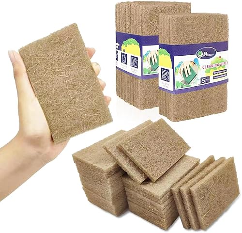 Almohadillas de puntuación naturales (paquete de 5)  Almohadilla de esponja de limpieza biodegradable de sisal antiarañazos  Almohadilla para