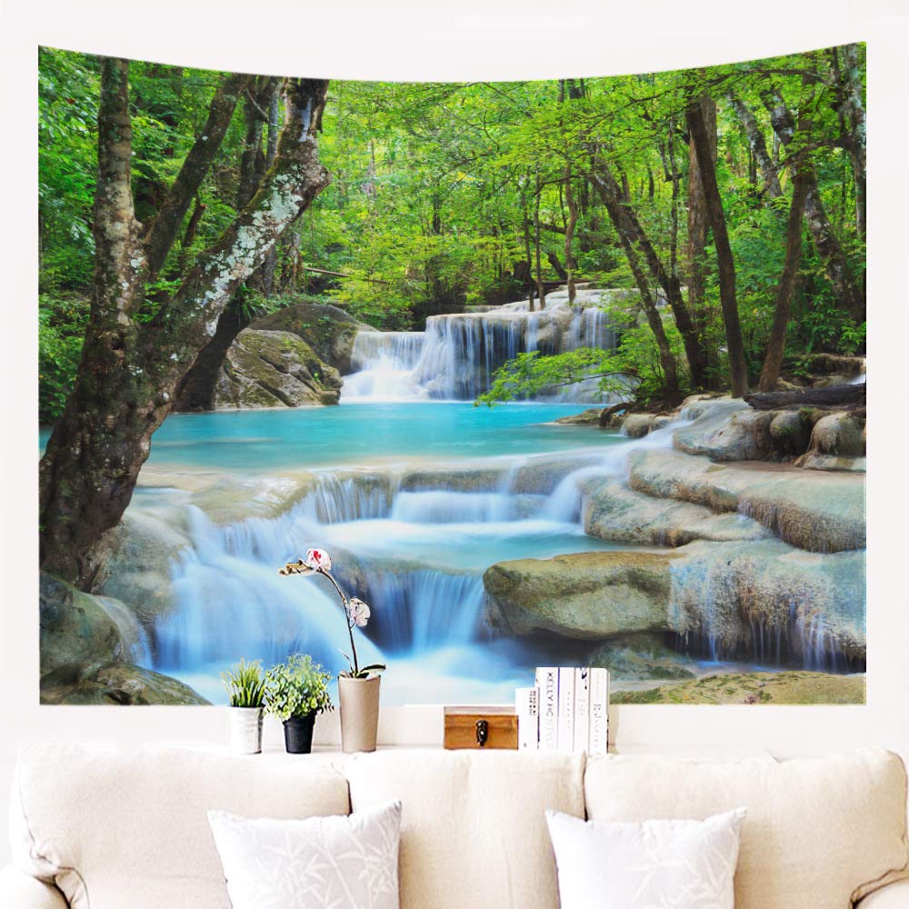 Morbuy Tapisserie Murales Polyester Grand, Nouveauté Intéressante Décoration Tenture Couverture Pique-Nique Nappe Yoga Tapestry, 3D Petit Oiseau (150 x 100cm,Rouge