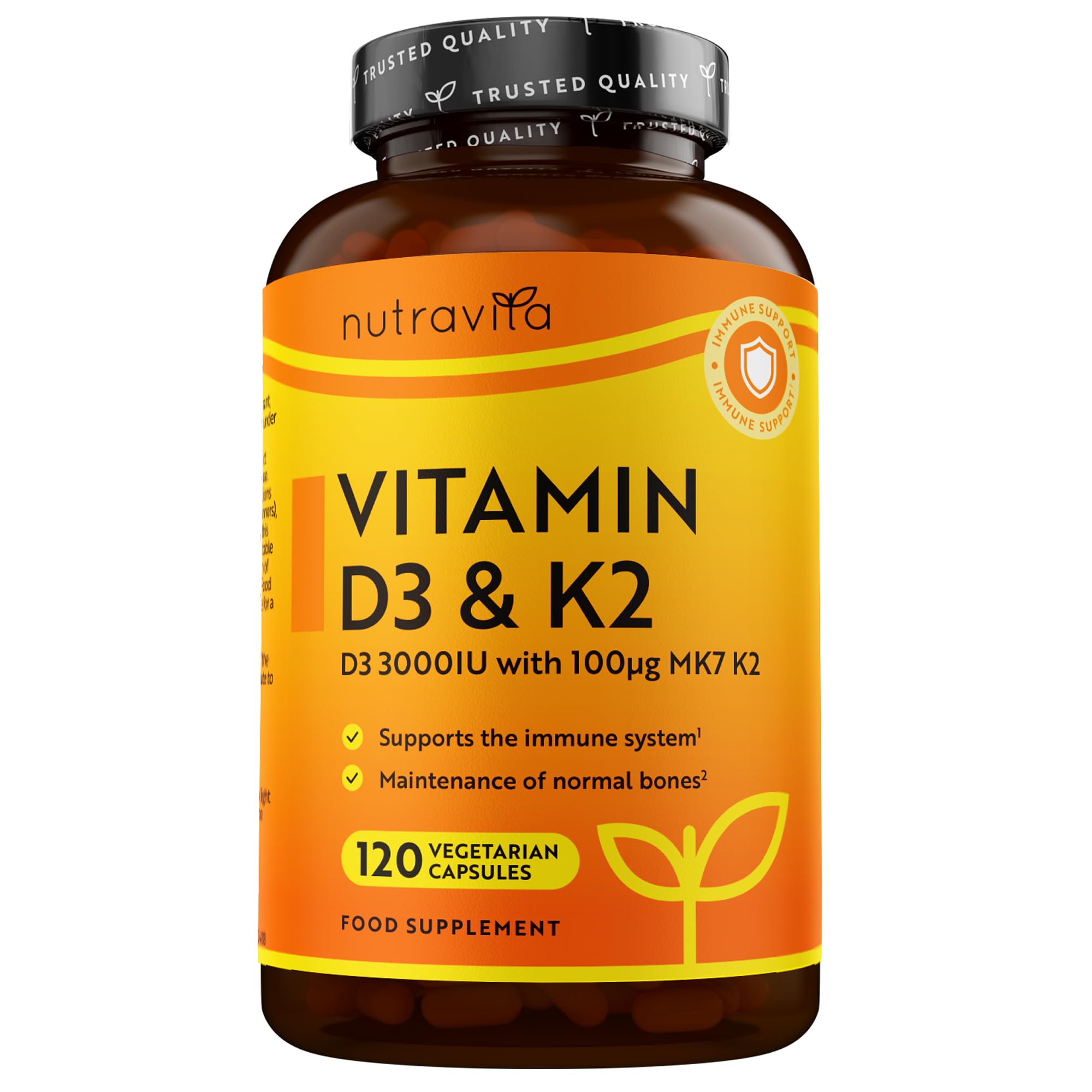 Nutravita Vitamin D3 3000iu & K2 100ug (MK7)